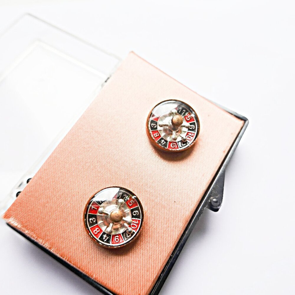 Vintage Austria Roulette Wheel Las Vegas Cufflinks